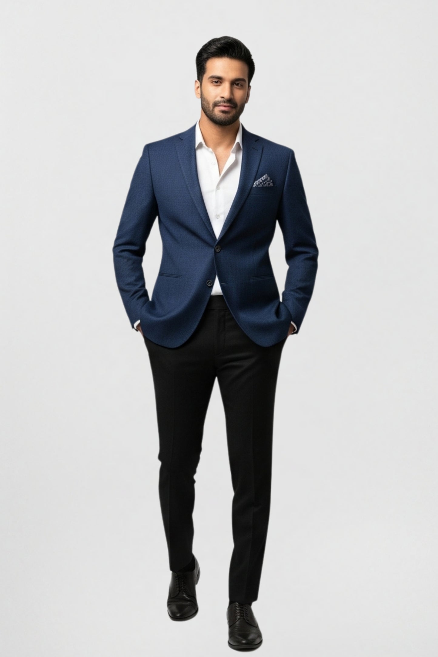 Navy Textured Blazer