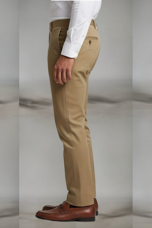 Beige Formal Pants