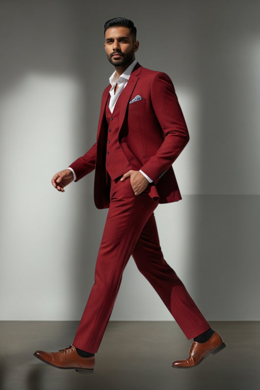 The Maroon Classic 3-Piece Suit
