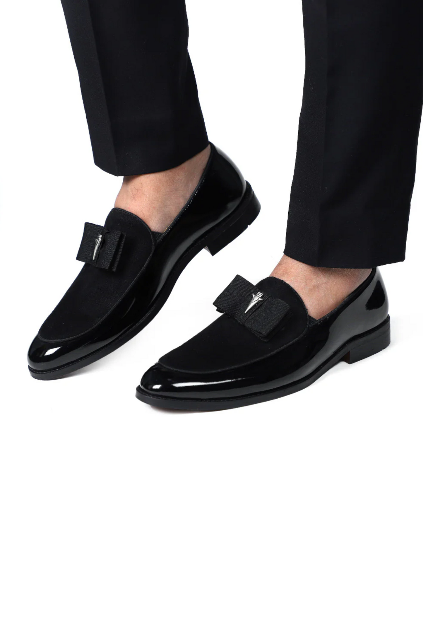 Black Patent Brooch Loafers