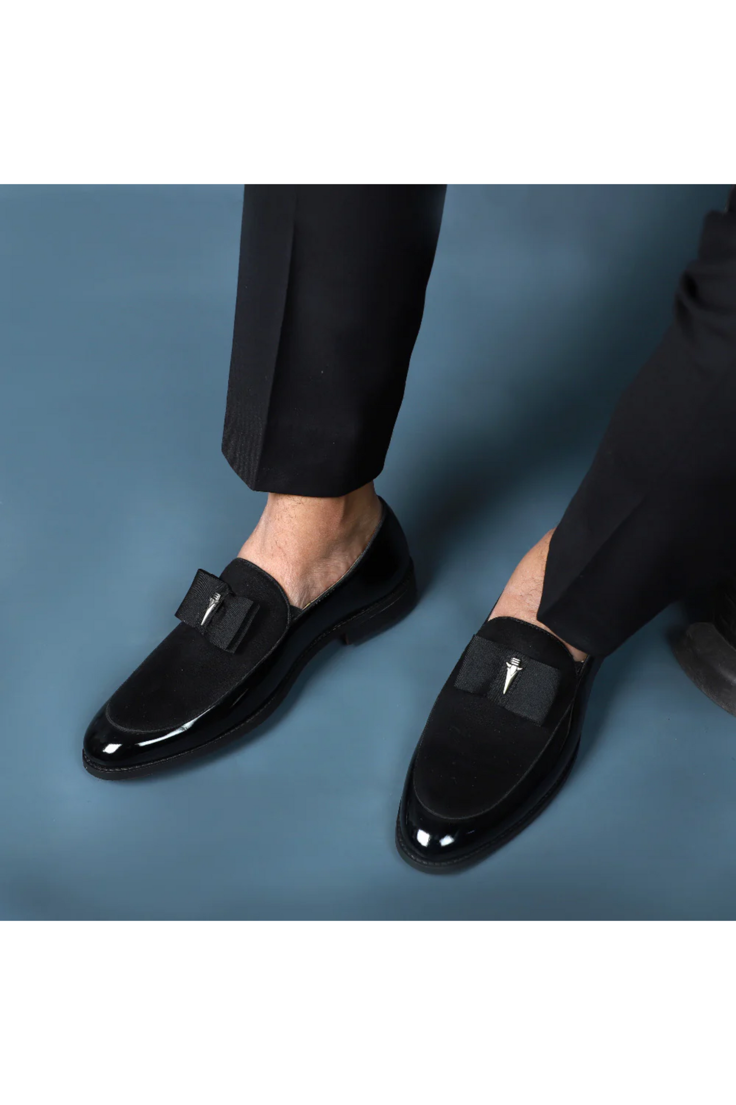 Black Patent Brooch Loafers