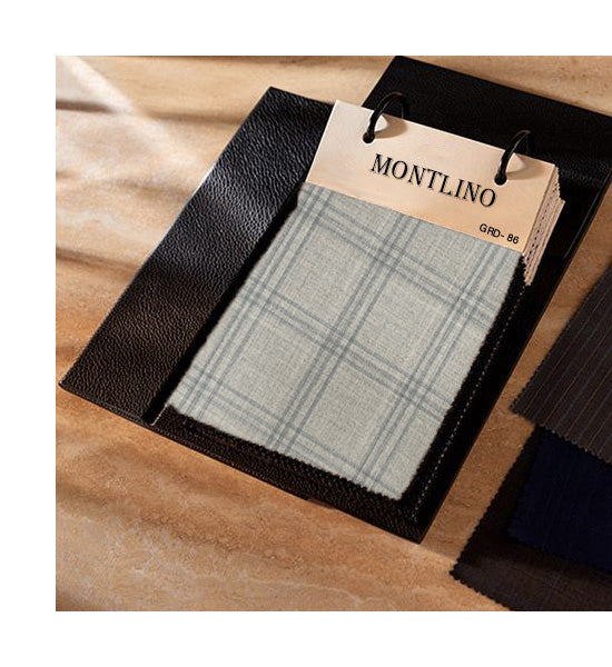 2 Piece grey suit with subtle blue checks