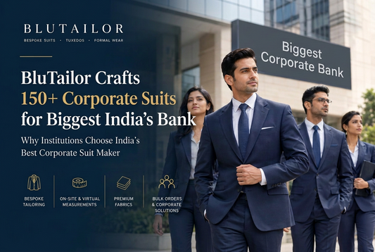 BluTailor Tailors 150+ Corporate Suits. Why India's Leading Institutions Choose the Best Corporate Suit Maker in India