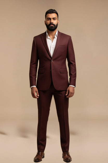 Maroon 2-Piece Suit