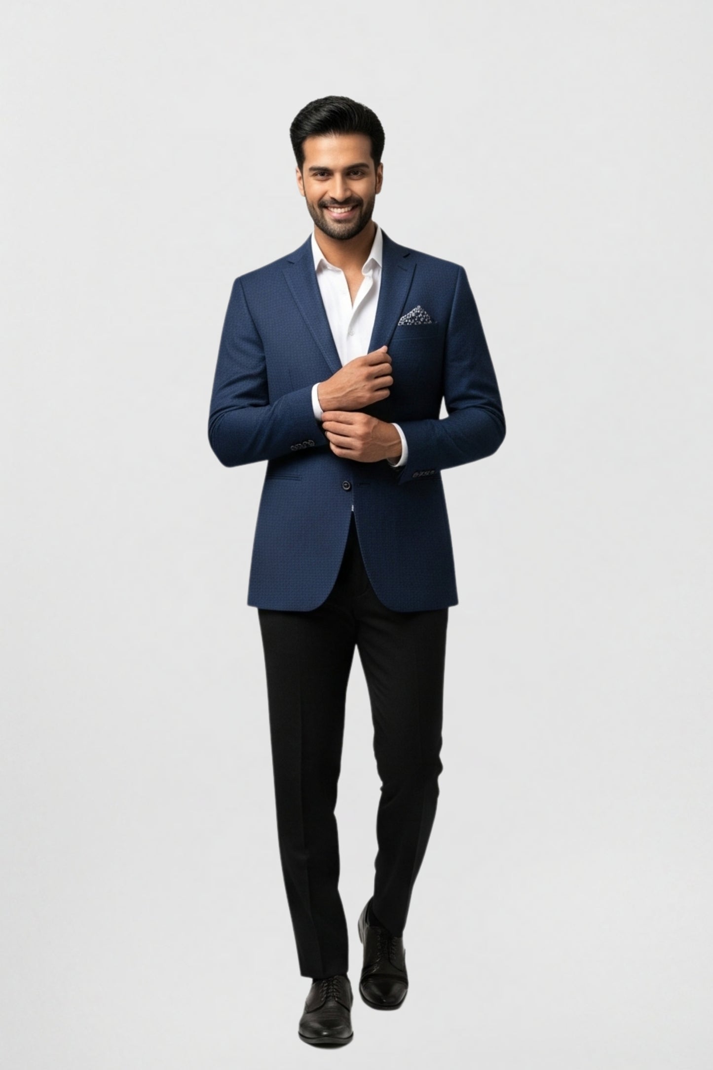 Navy Textured Blazer