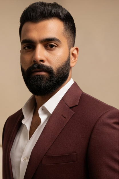 Maroon 2-Piece Suit