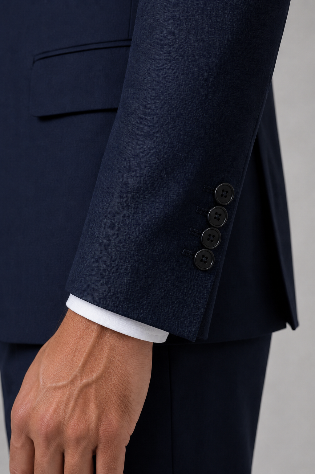 Blutailor Signature Belgravia Navy Double Breasted Half canvas Suit
