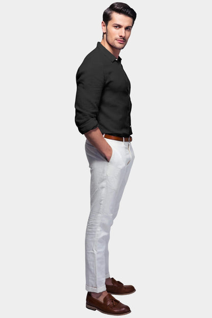 Durable Black Linen Shirt