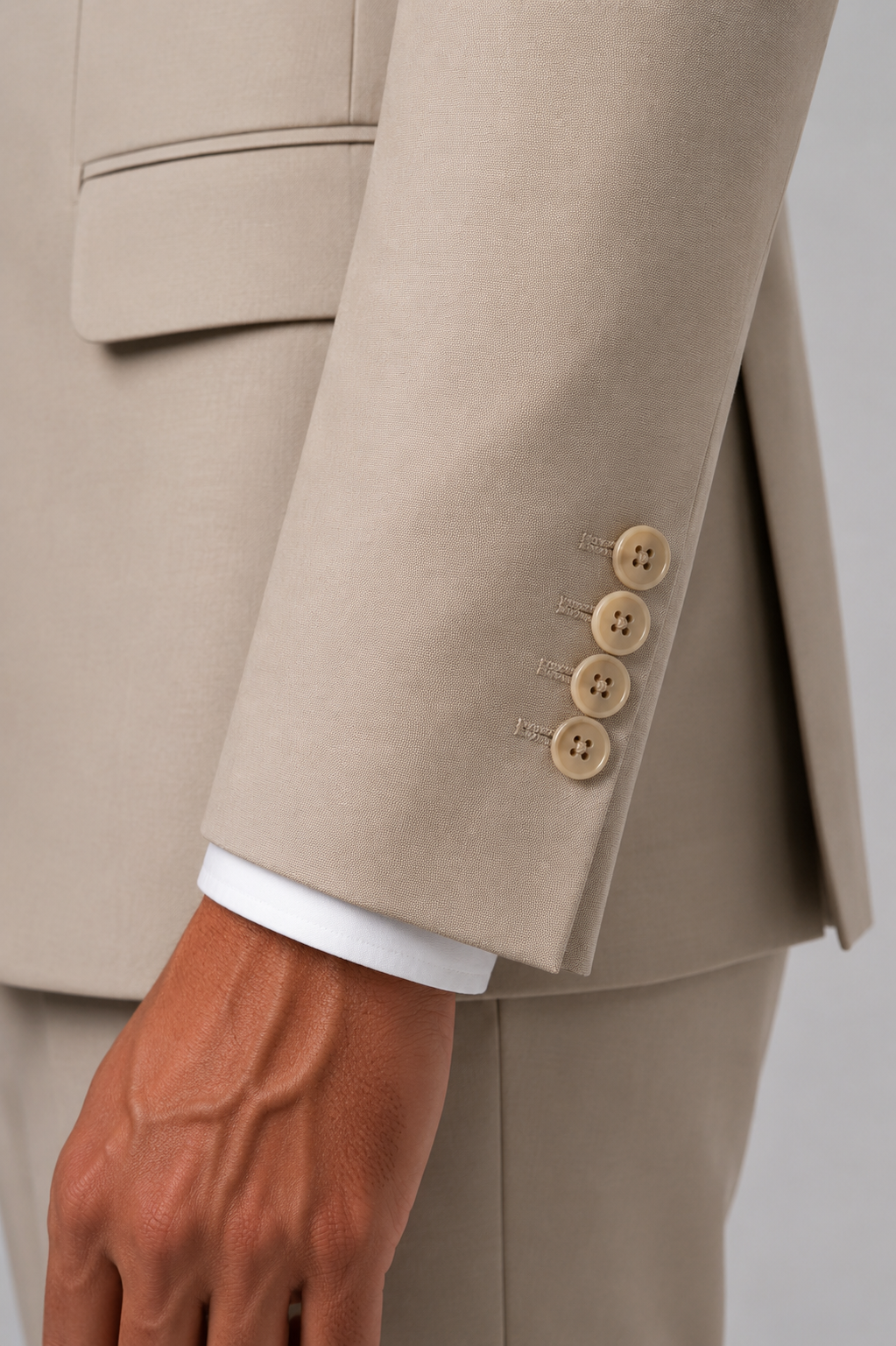 Blutailor Signature Sandstone Elite Half canvas 2 piece suit