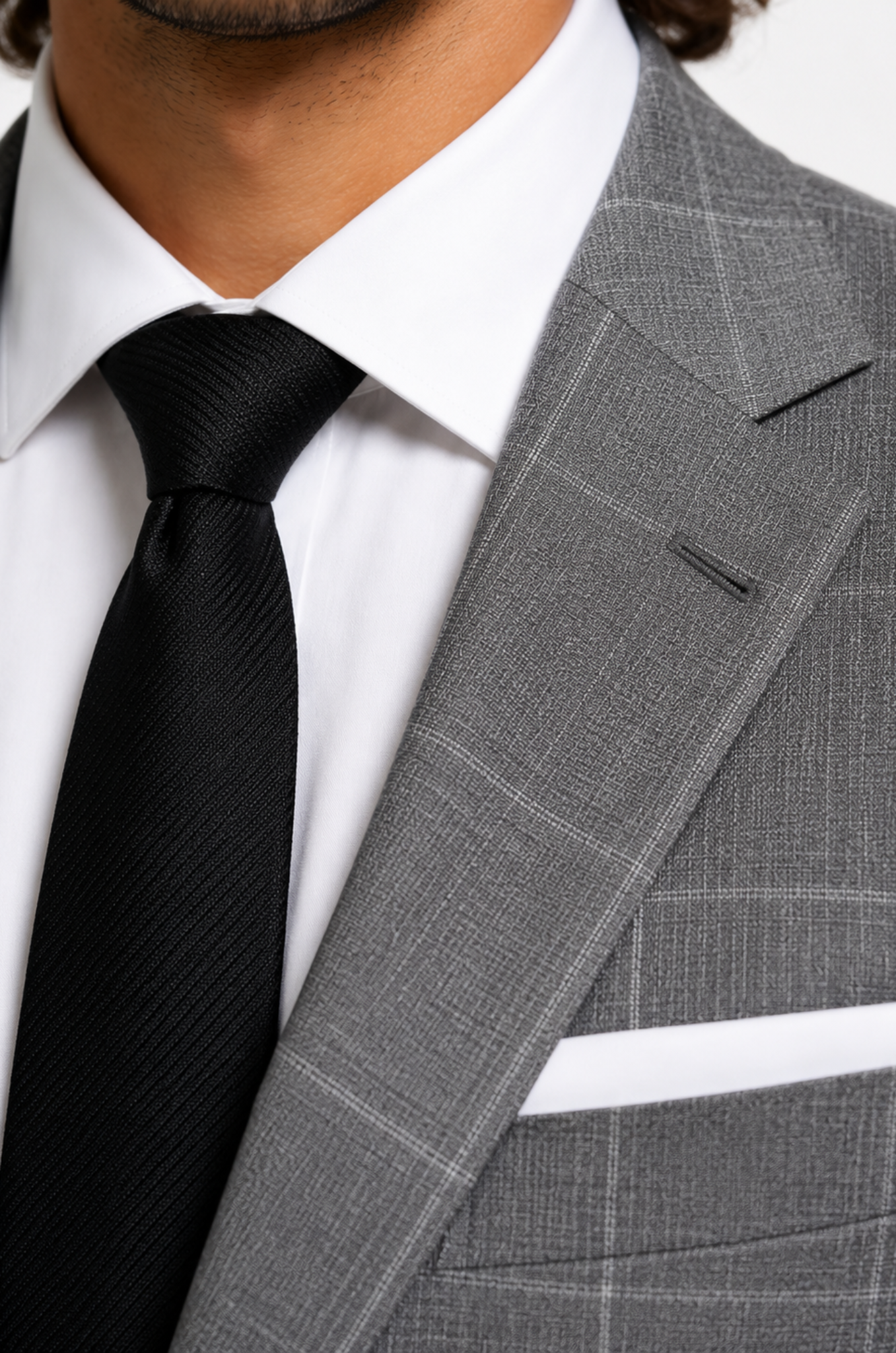Blutailor Ash Grey Windowpane 2 piece suit