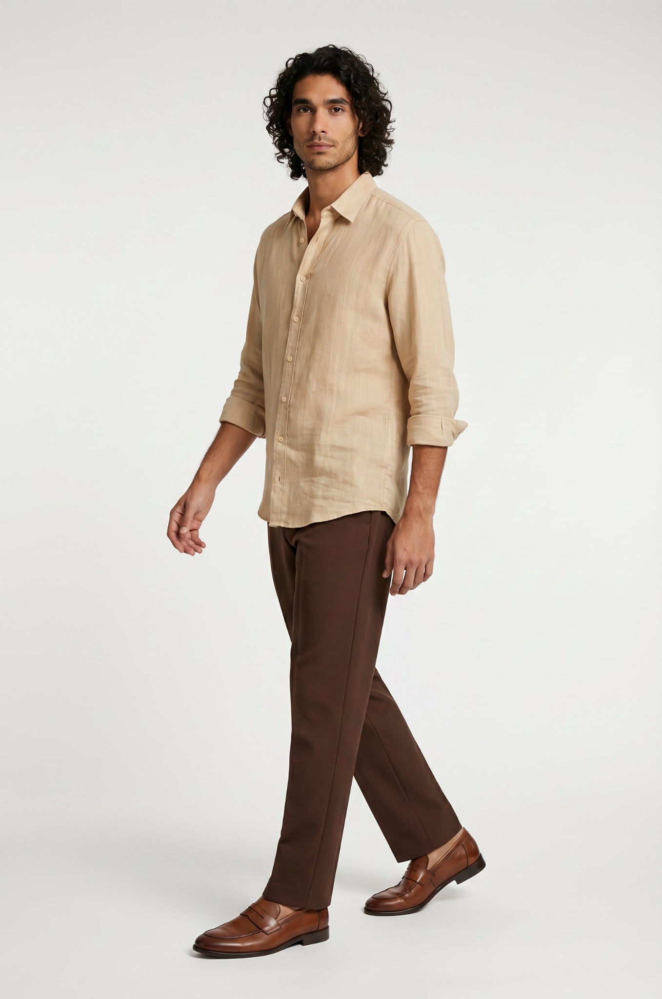 Blutailor Beige Linen Shirt