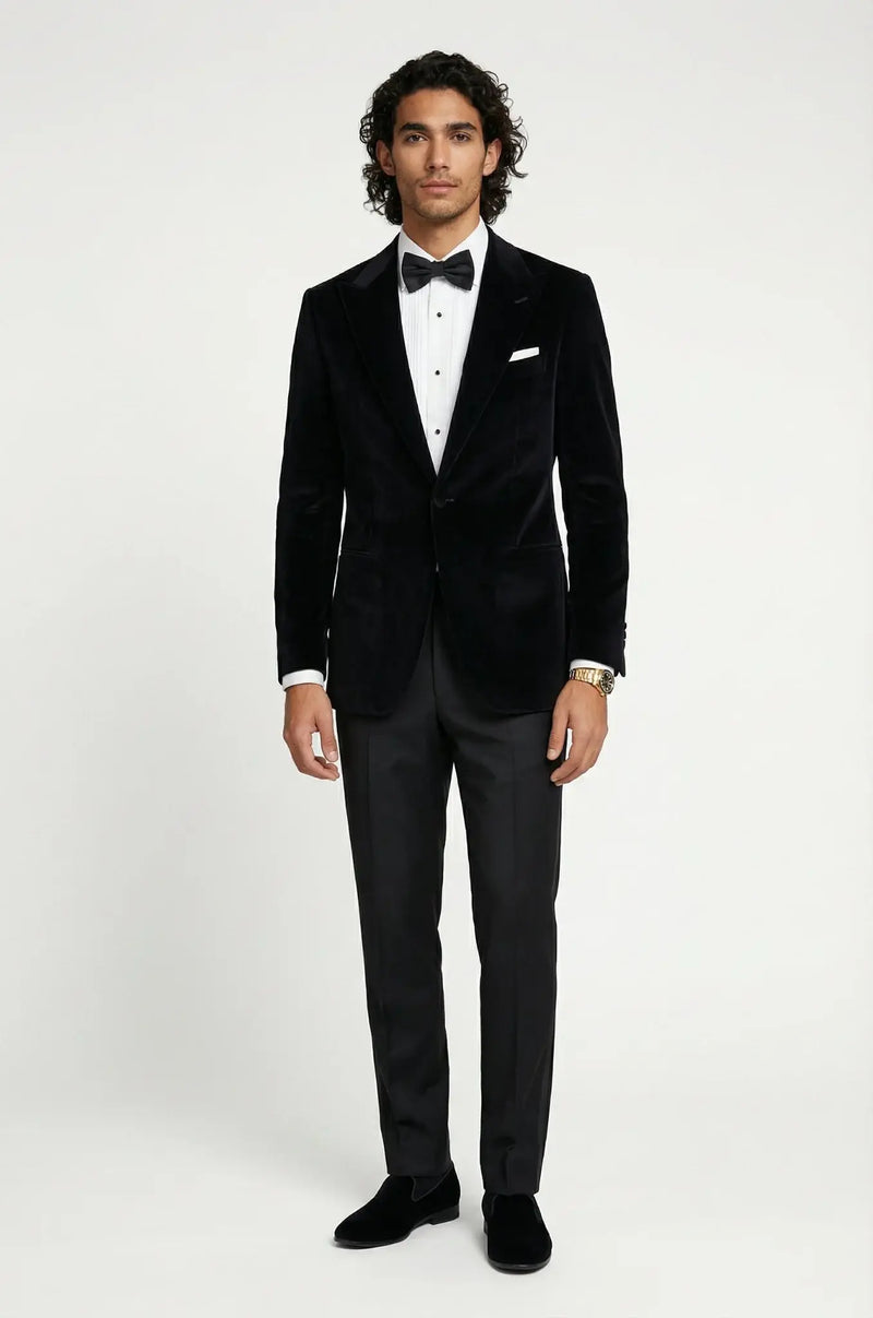 Blutailor Black Suede Blazer