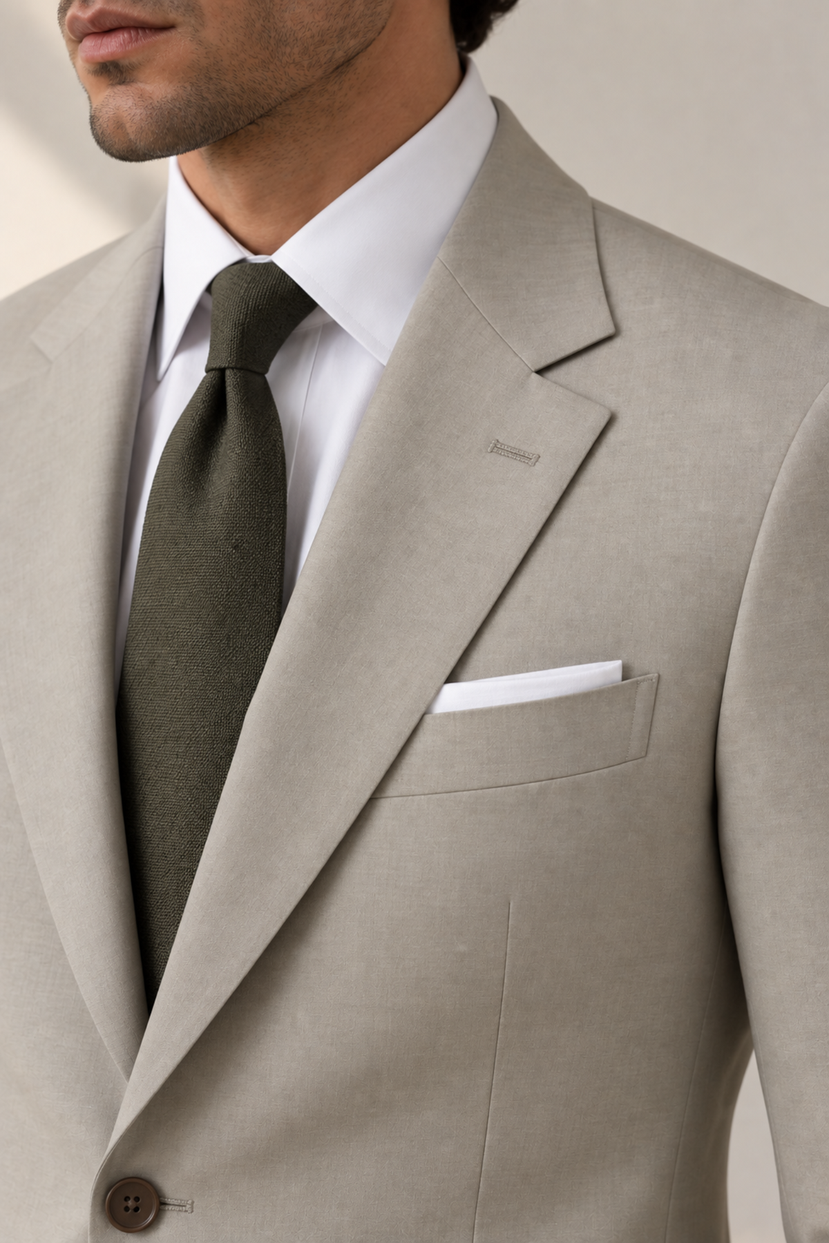 Blutailor Signature Sage Gray 2-Piece Handmade Half Canvas Suit