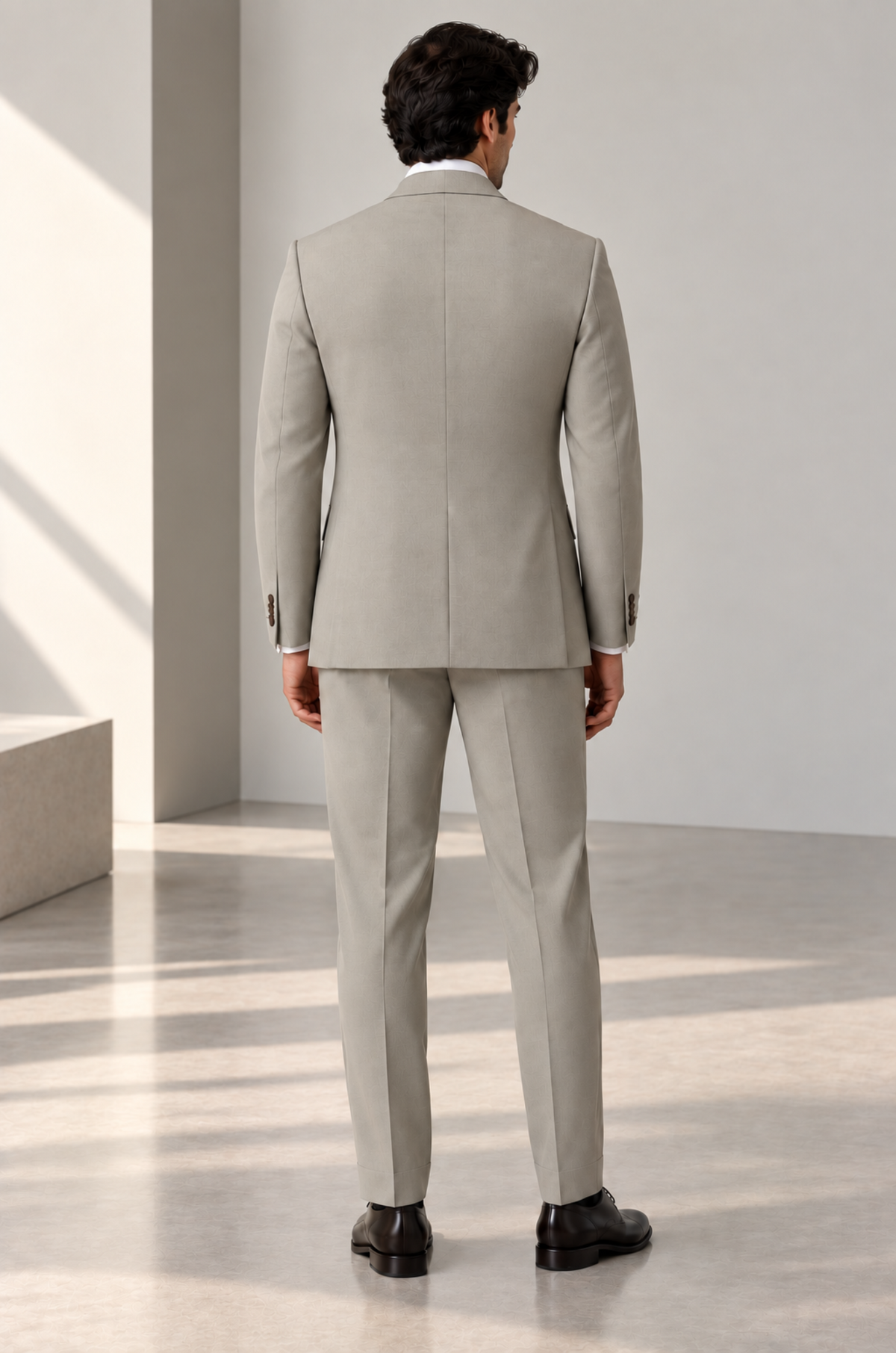 Blutailor Signature Sage Gray 2-Piece Handmade Half Canvas Suit