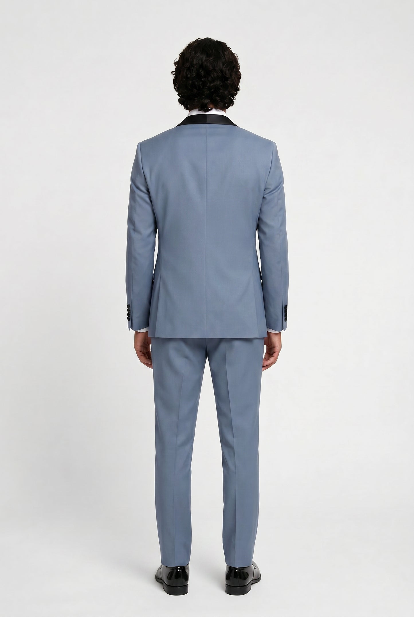 Blutailor Cadet Blue Broad Peak Lapel 2 piece Tuxedo