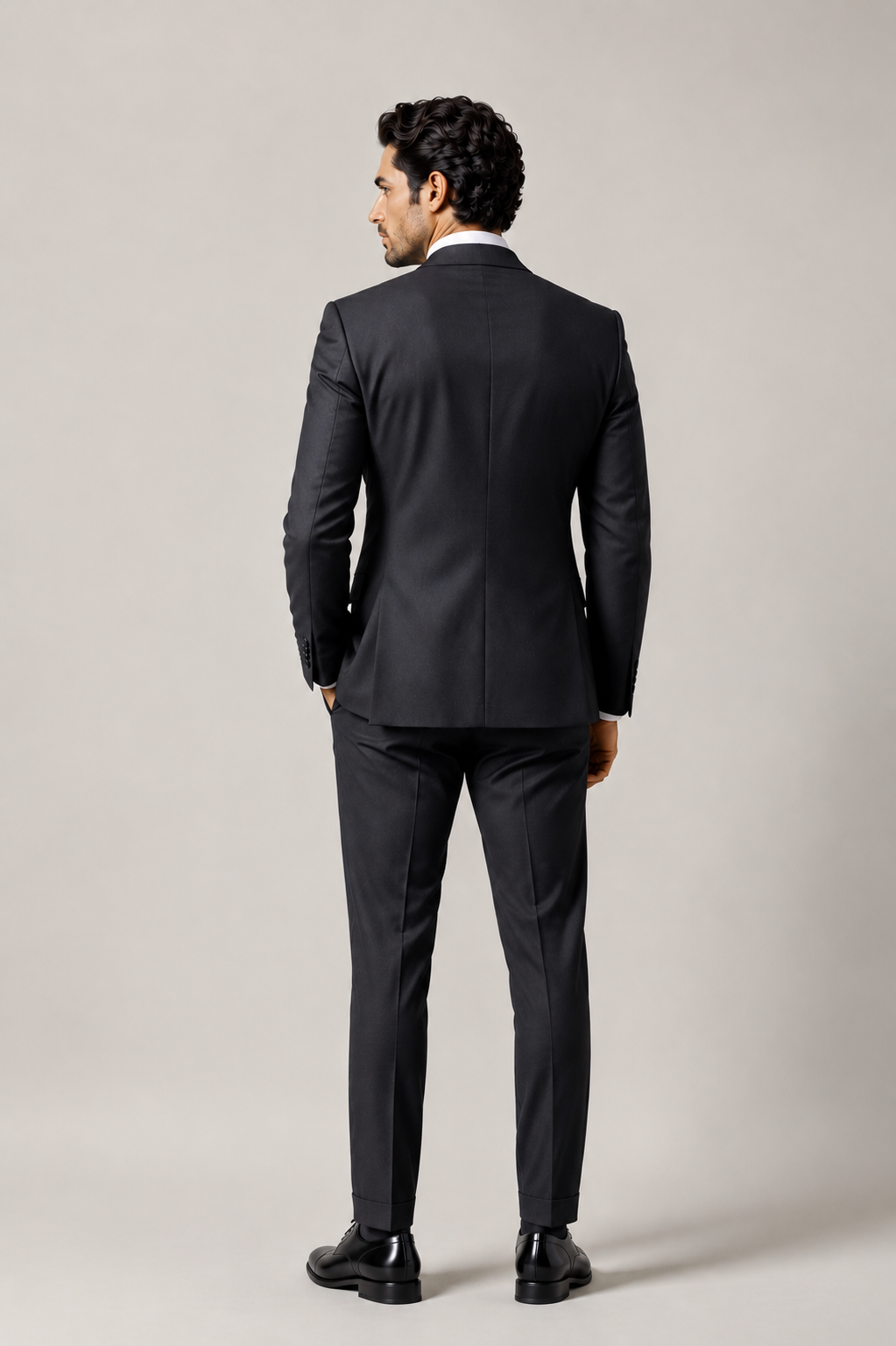 Blutailor Signature Black 3-Piece Full Canvas Suit – Fully Handmade