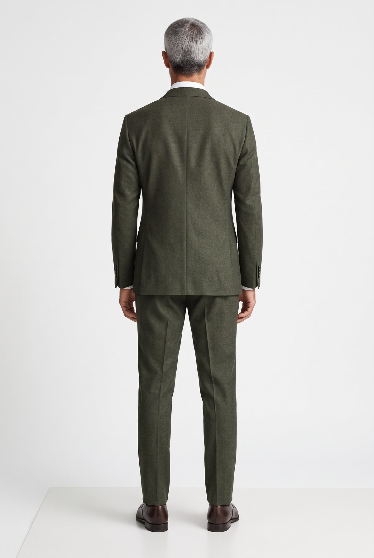 Bespoke Chairman Olive Green Suit for Men | Cavani 130s pure wool suit
