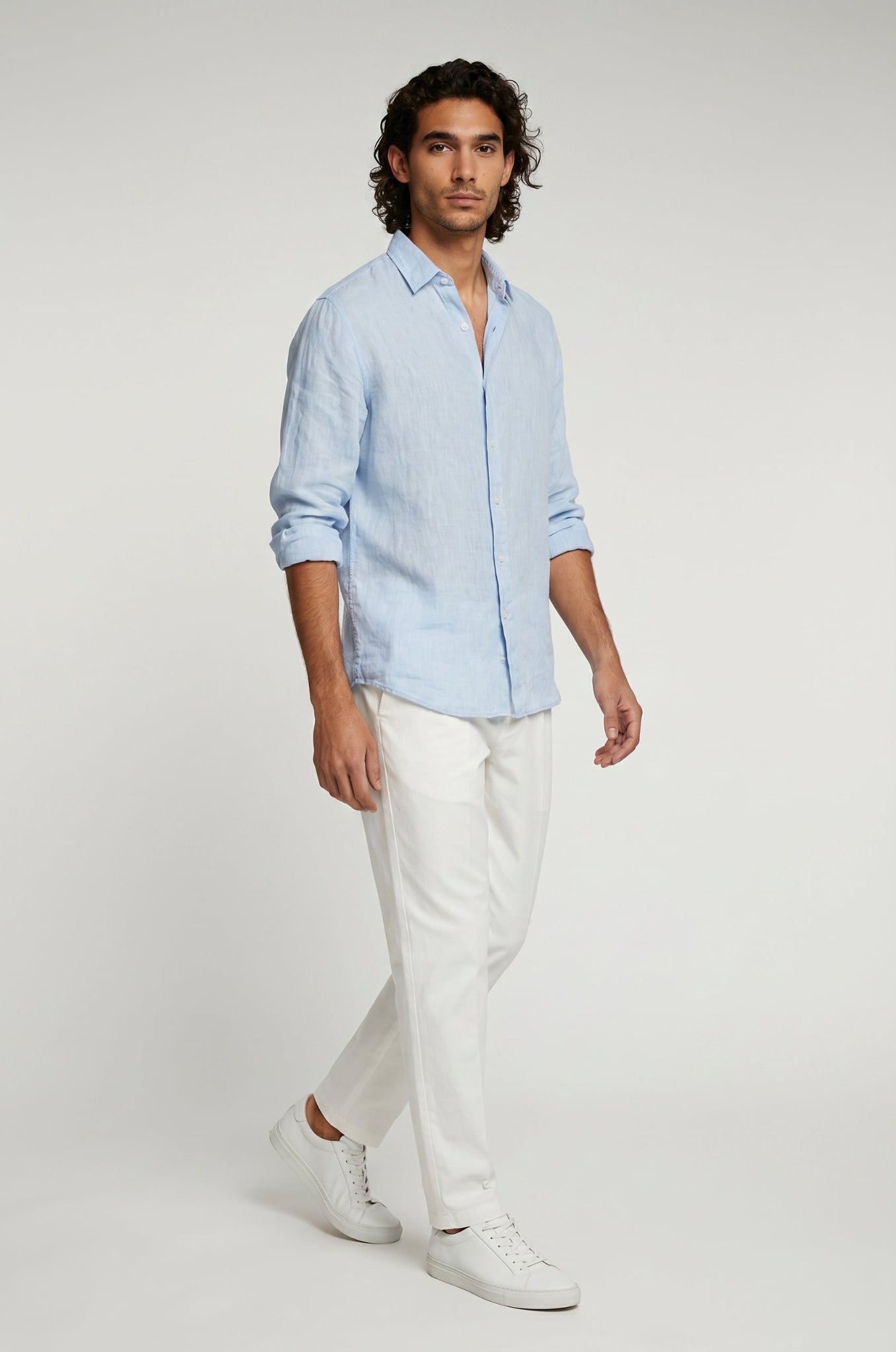 Blutailor Light Blue Linen Shirt