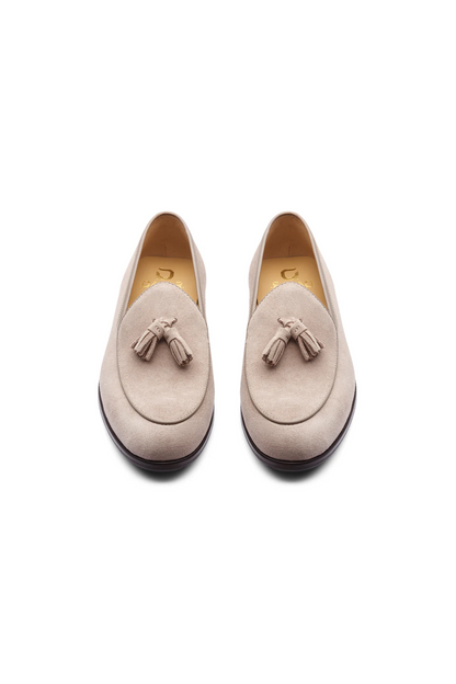 PETERSBURG - CREAM SUEDE LEATHER SHOES