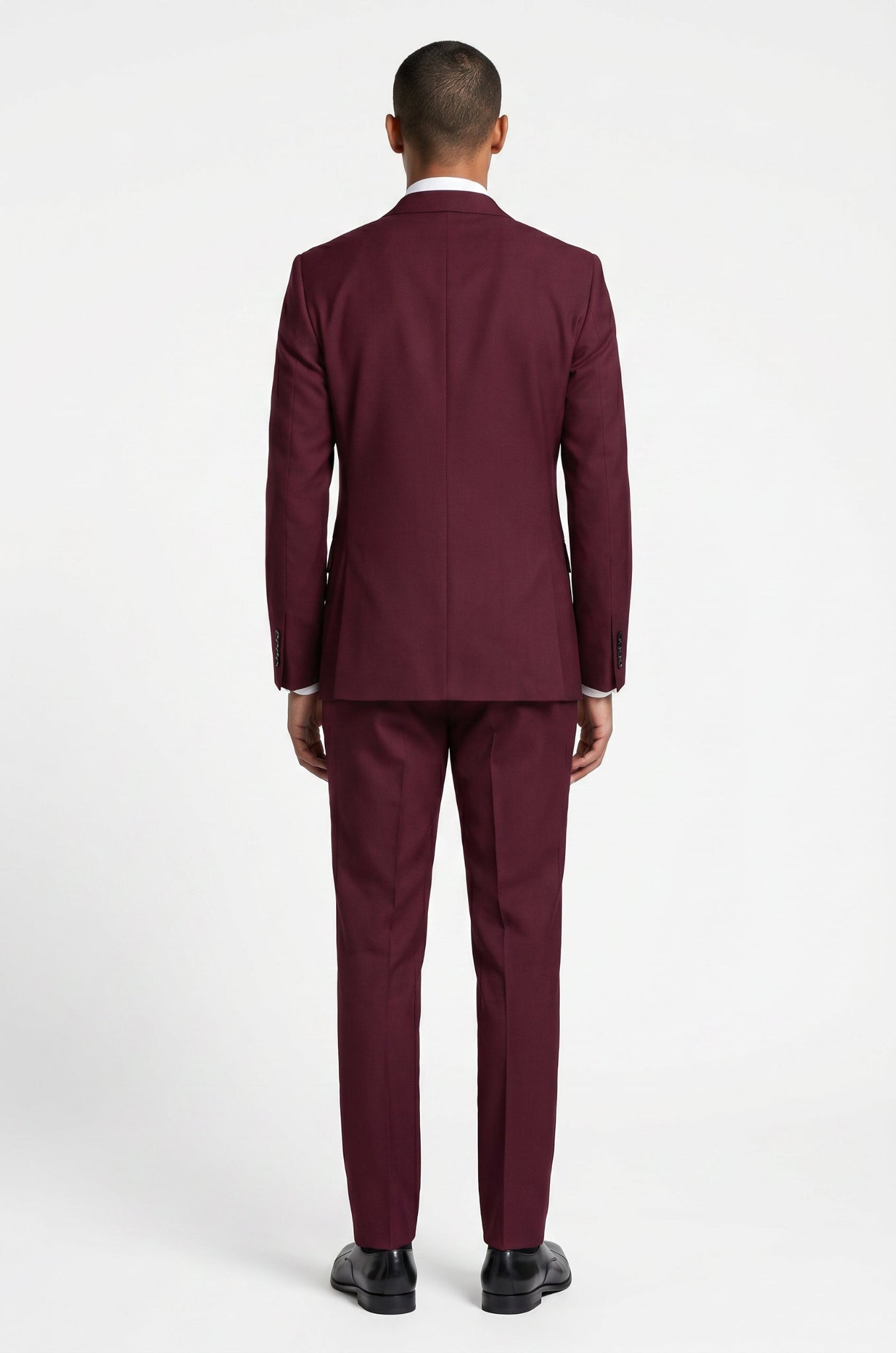 Blutailor Wine Double Breasted Suit