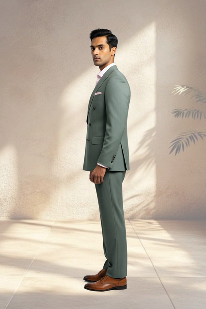 2 Piece Double Breasted Lincoln Green suit