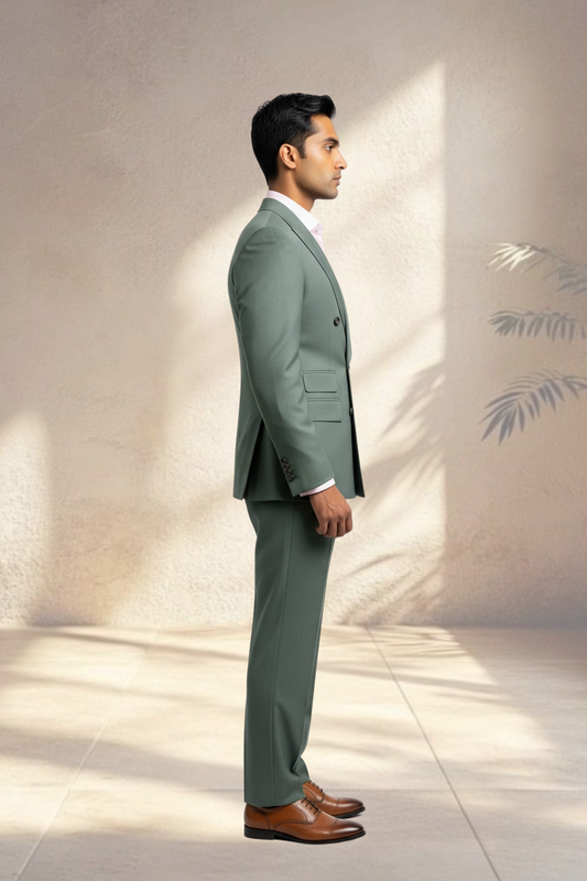 2 Piece Double Breasted Lincoln Green suit