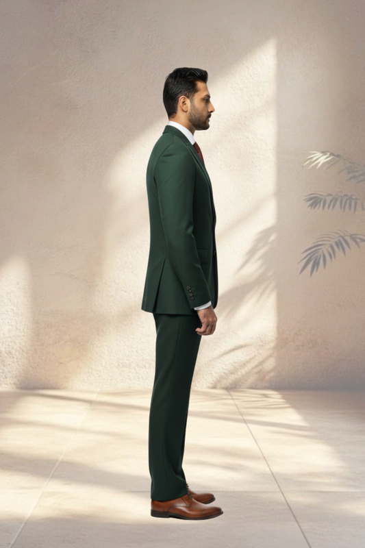 2 Piece charcoal green Suit
