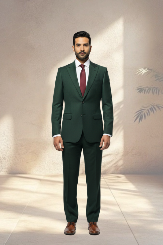 2 Piece charcoal green Suit
