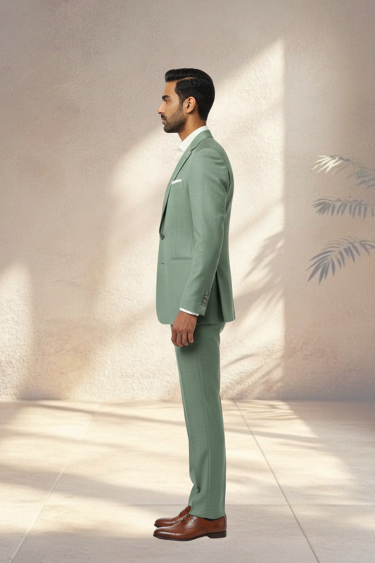 2 Piece pista green suit