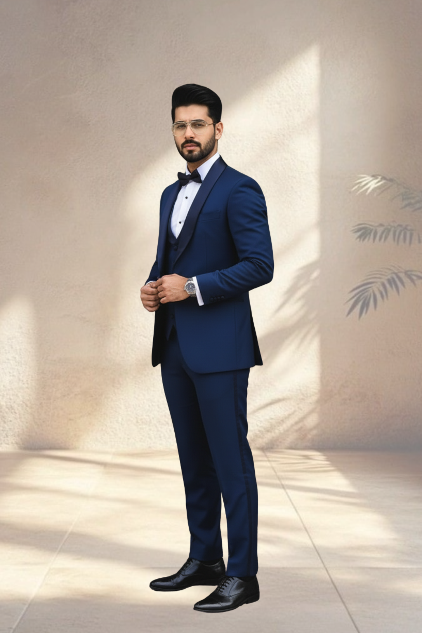 Midnight Blue 3-Piece Tuxedo Suit for Men – Formal Wear