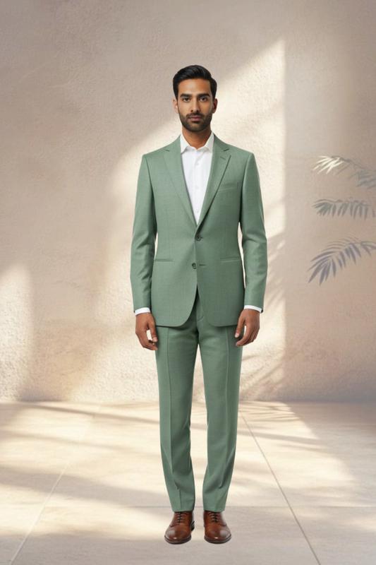 2 Piece pista green suit