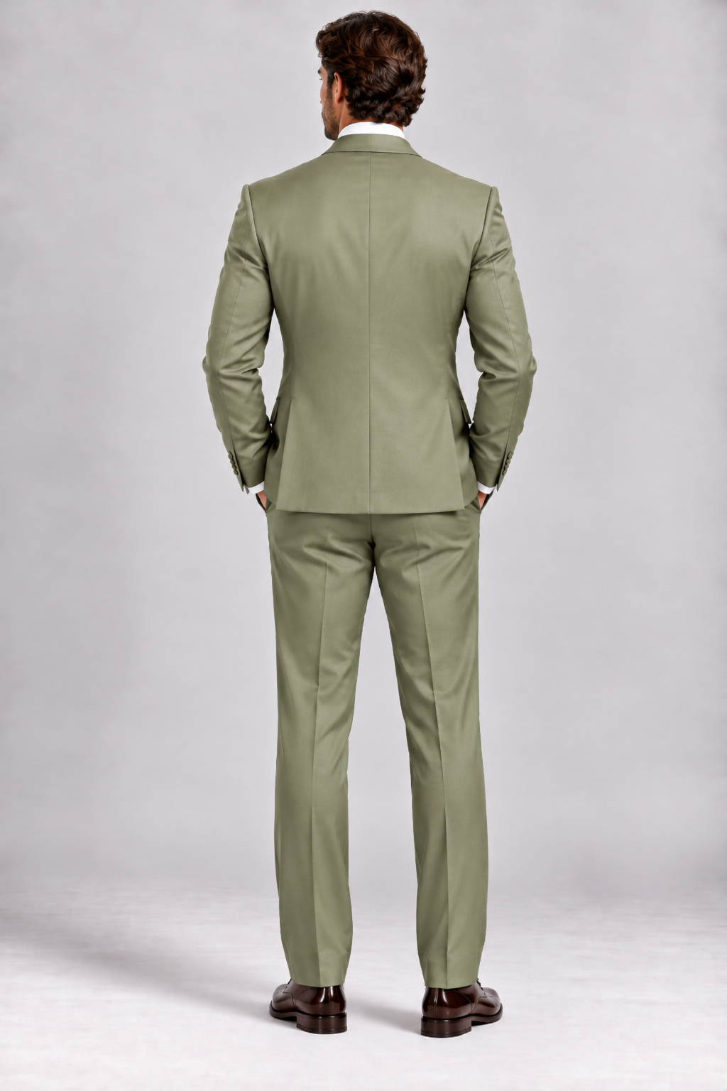 Forest Green 3-piece tuxedo for men by BluTailor – side view