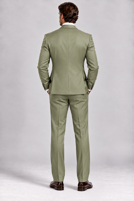 Forest Green 3-piece tuxedo for men by BluTailor – side view
