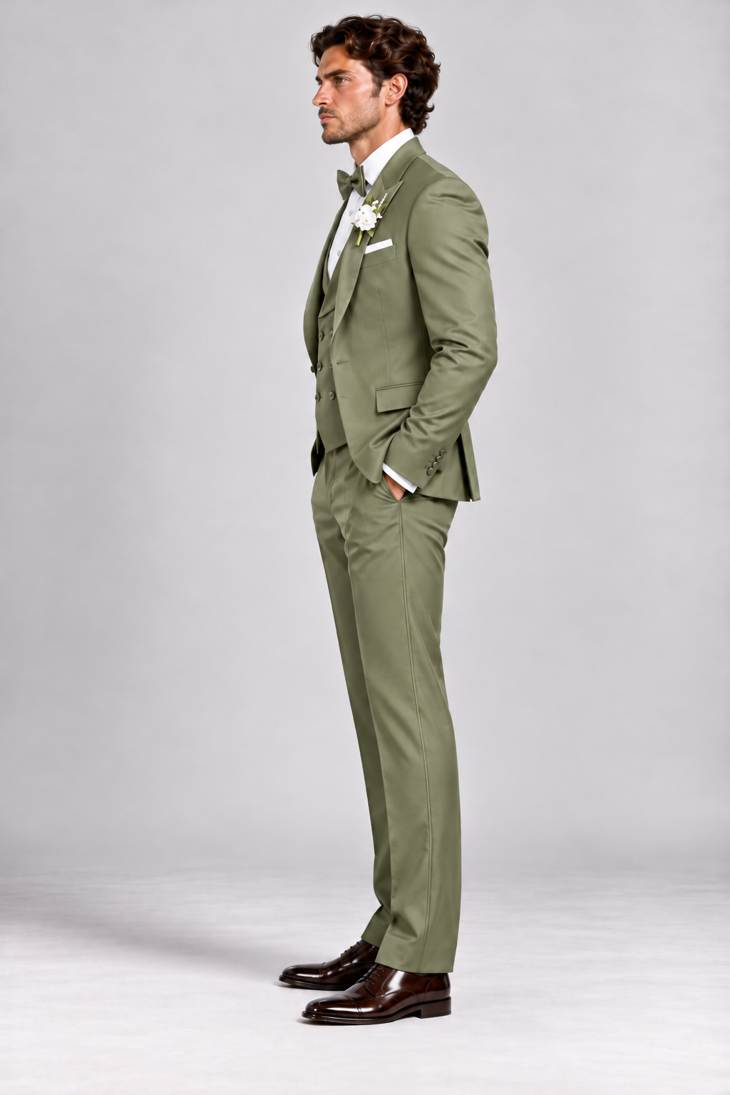 Forest Green 3-piece tuxedo for men by BluTailor – front view