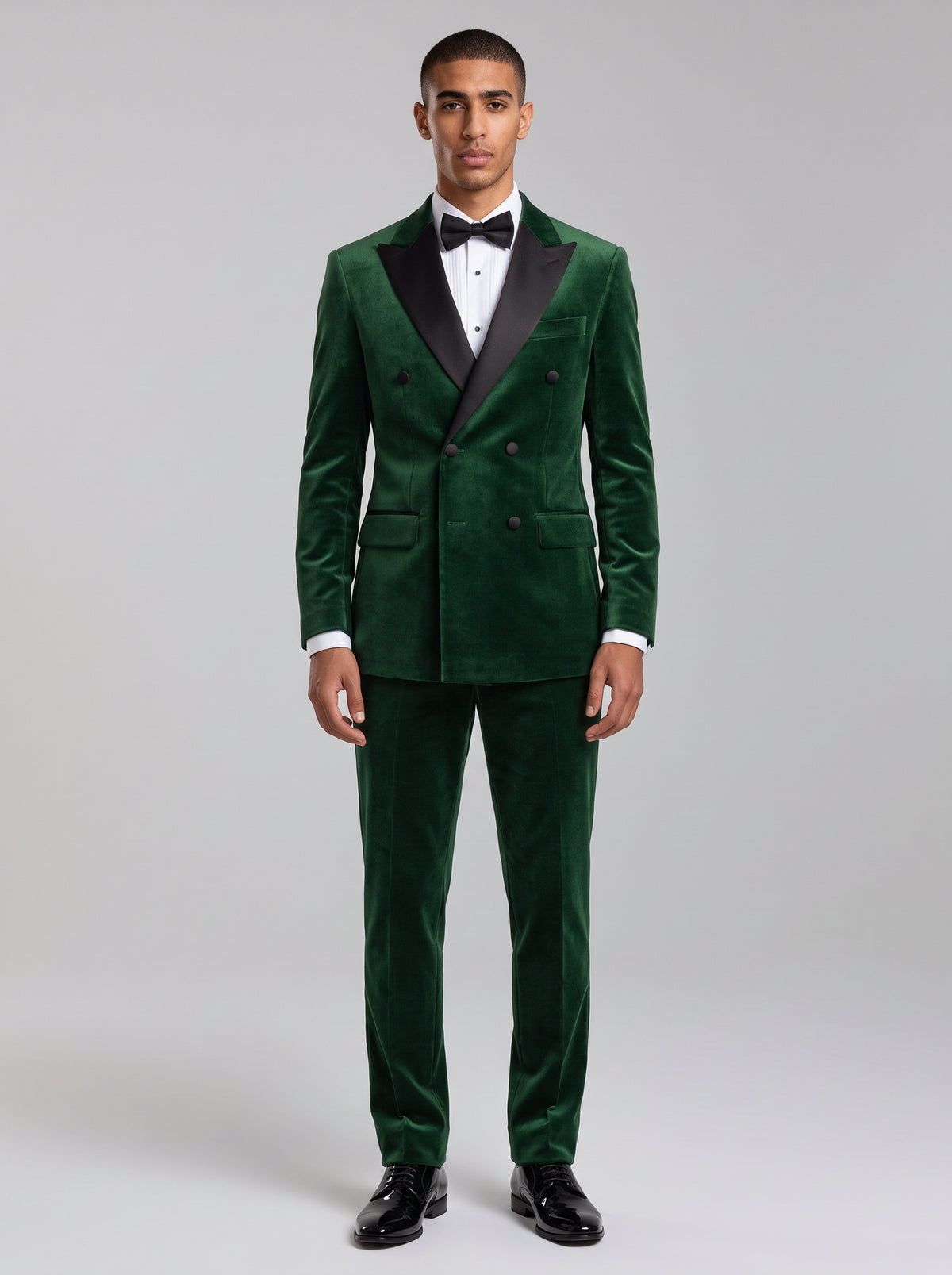 BLUTAILOR - Emerald Green Velvet  4 Piece Tuxedo for Men | Custom Dinner Jacket