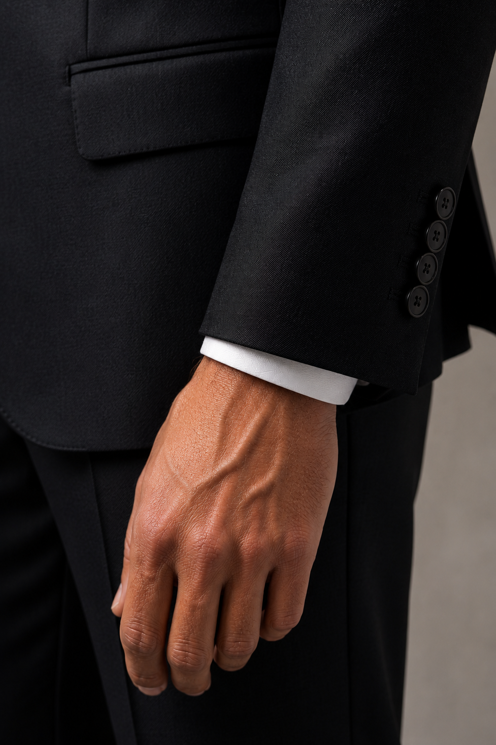 Blutailor Signature Black 3-Piece Full Canvas Suit – Fully Handmade
