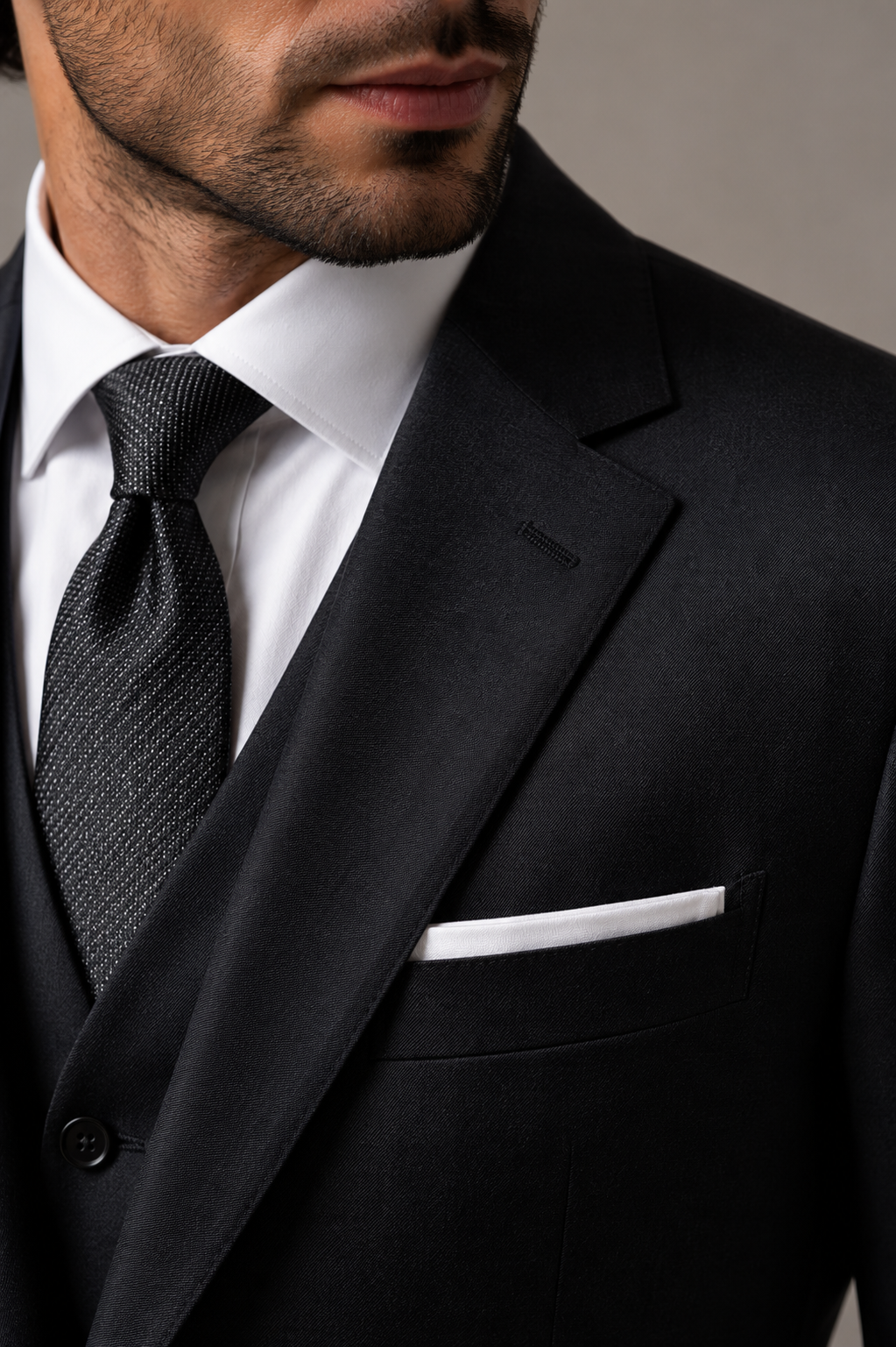 Blutailor Signature Black 3-Piece Full Canvas Suit – Fully Handmade