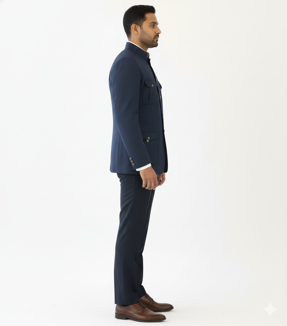 The Blutailor Admiral Shacket in Deep Teal