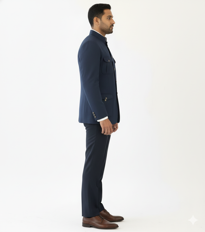 The Blutailor Admiral Shacket in Deep Teal